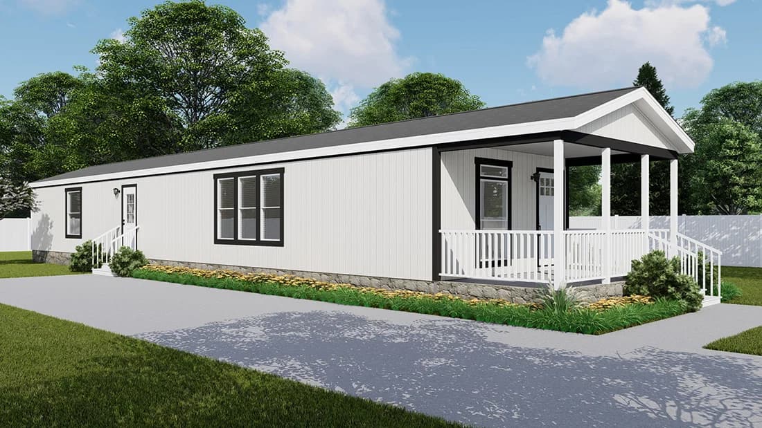 Porch living series 16682a hero, elevation, and exterior home features